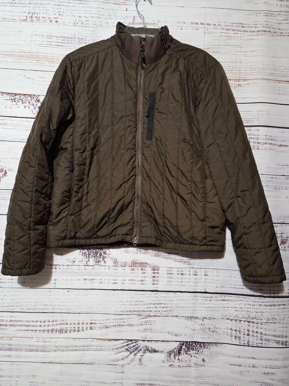 Polo Ralph Lauren Men's Medium Quilted Jacket Fleece Lining Convertible Hood